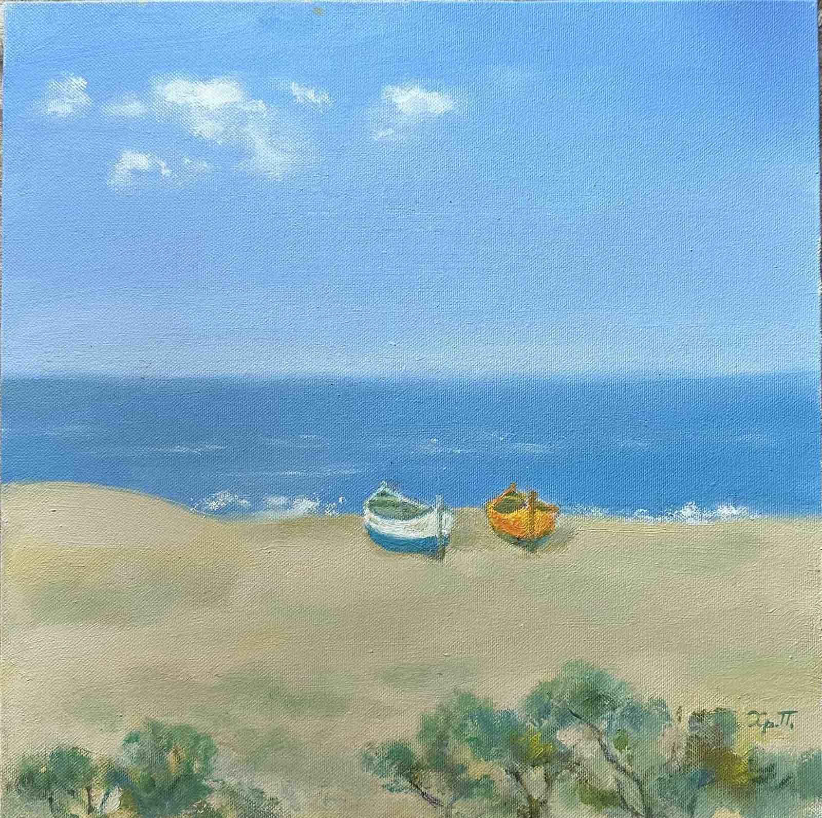 Landscape with boats - Hristina Petrova